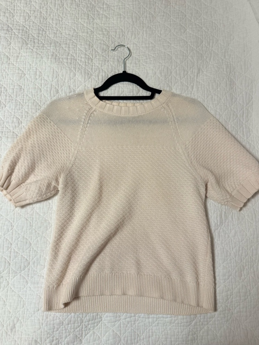 LOFT Short-Sleeve Crewneck Knit Sweater